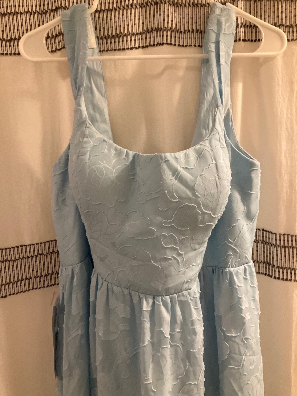 Azazie sky blue dress